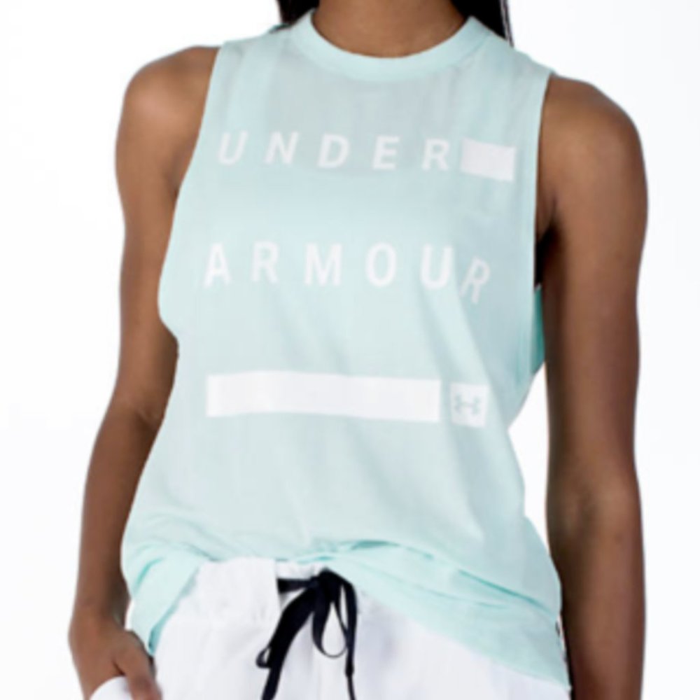 NEW UNDER ARMOUR TOP TANK WOMENS SHIRT MINT WHITE size SMALL